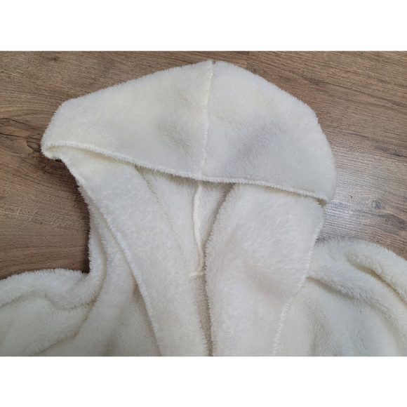Urban Planet Open Front Hooded Sherpa Cardigan Sweater | White | Women's small - Picture 5 of 8